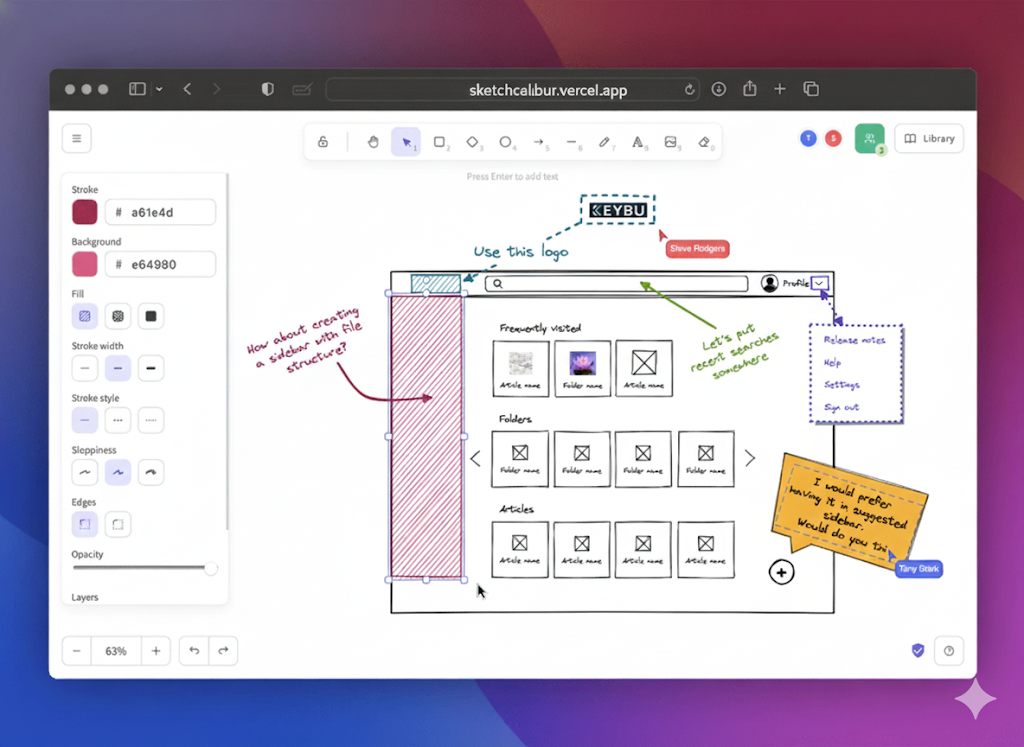 Excalidraw Interface